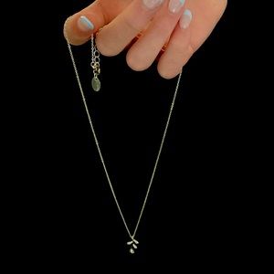 rose silver necklace